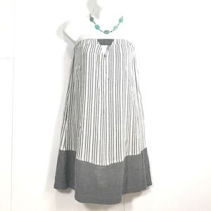 New MONO B Striped Strapless Mini Dress Sz S